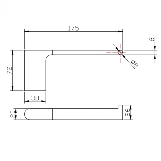 Square Black Toilet Paper Holder Wall Mounted